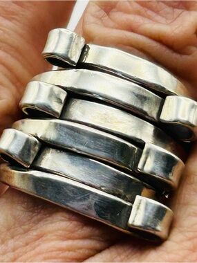 Hand Made Sterling Silver Wide Band Ring